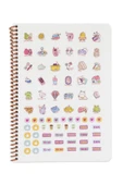 Okul Defteri A4 80 Yaprak Çizgili PP Kapak Spiralli Glitter Defter – Sticker Hediyeli - 8