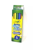 5 Super Tips Washable Markers- Classic Colors- Amerikan-Nontoxic- 5 Yıkanabilir Marker- 3 yaş üzeri thumbnail 1