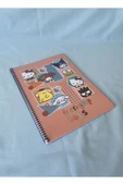 Hello Kitty and Friends Lisanslı A4 Çizgili 80 Yaprak Spiralli Karton Kapak Okul Defteri - 7