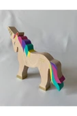 Ahşap Oyuncak Unicorn At Waldorf Unicorn Oyuncak - 1