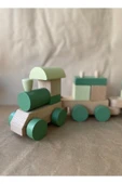Ahşap Bloklu Eğitici Bul-Tak Tren Oyuncak Seti - 1