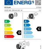 Petlas 205/40 R16 TL 83W REINF. VELOX SPORT PT741 Yaz Lastiği (Üretim Tarihi:2025) thumbnail 2