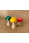 Waldorf  Doğal Ahşap Mantar Oyuncak Seti 3 lü - 2