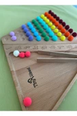 Eğitici Oyuncak Montessori Ahşap Sayı ve Renk Eşleştirme Oyunu - 3
