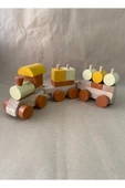 Ahşap Bloklu Eğitici Bul-Tak Tren Oyuncak Seti - 3