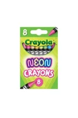 8 Neon Crayons- Amerikan-Nontoxic- 8 Neon Renk Mum Boya Seti thumbnail 1