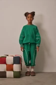 Yeşil Asimetrik Cep Detaylı Oversize Çocuk Alt Üst Takım thumbnail 7