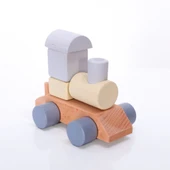 Ahşap Oyuncak Tren Bloklu - 2