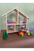 Ahşap Montessori Çocuk Oyun Evi - Doğal El Yapımı Büyük Boy Oyuncak Ev thumbnail 3