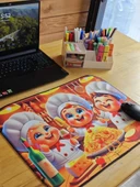 SGE TEKNOLOJİ 55X45 CM 3 ŞEF MAKARNA KAYDIRMAZ TABAN SPEED YÜZEY OYUNCU MOUSE PAD GAMİNG PAD - 2