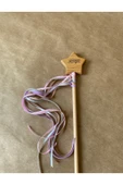 İsme Özel Ahşap Yıldız Asa | 20 cm Doğal Sihirli Peri Değneği – Montessori Uyumlu - 1