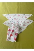 Oeko-Tex Sertifikalı %100 Pamuk Müslin Bebek Ağız Mendili – 4'li Set (40x35 cm) - 4