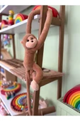 Sarılan Peluş Maymun – Elleri Cırt Cırtlı Uyku ve Oyun Arkadaşı – Sevimli Peluş Maymun Oyuncak - 4