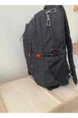 Ergonomik Çok Gözlü Siyah Laptop Sırt Çantası | Orta Boy Su Geçirmez Okul ve Günlük Çanta - 4