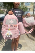 Kız Çocuk İlköğretim Çantası Ultra Hafif ilkokul / Ortaokul Okul 3 lü Çanta Seti Pembe-Lila -Gri - 9
