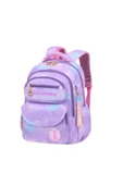 Kız Çocuk İlköğretim Çantası Ultra Hafif Ortopedik Sırt Okul Çantası  (Pembe-Lila-Mor) - 1