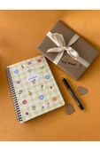 Süresiz Günlük Ajanda | Çilek ve Çiçek Desenli Spiral Planlayıcı Defter - 3
