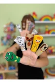 Hayvanlar Alemi Parmak Kukla Seti – 10’lu Eğitici Aile Oyunları, Keçe Montessori Waldorf Oyuncak - 3