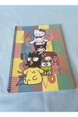 Hello Kitty and Friends Lisanslı A4 Çizgili 80 Yaprak Spiralli Karton Kapak Okul Defteri - 3