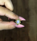 Doğal Taş Aytaşı Doğal Taşlı Antik Model Kadın Ayarlanabillir Yüzük euy71ay thumbnail 3