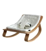 Ahşap Sallanır Ana Kucağı / Bebek sallanır beşik / Yeni Doğan Bebek Organik Hediye (Krem) - 1