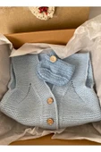 El Örgüsü Yumuşak Bebek Yelek ve Patik Seti 3-12 Ay | Yenidoğan Bebek Hediyesi Unisex - 1