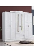 Mdf Gardırop, Country West 6 Kapılı Dolap, Beyaz - 1