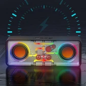 Recci RSK-W38 Space Station Serisi RGB Led Işıklı Bluetooth Hoparlör FM Radio Özellikli - 9