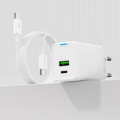 Recci RC108E GaN Teknolojili Hızlı Şarj Başlığı Type-C to Type-C PD 45W Kablolu Şarj Seti - 6