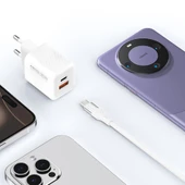 Recci RC83ECC GaN Teknolojili Hızlı Şarj Başlığı USB-A to Type-C PD 35W Kablolu Şarj Seti - 4