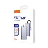 Recci RH09 Type-C to Type-C + SD/TF + USB3.0 + USB2.0 + HDMI + VGA + RJ45 Bağlantılı 9in1 Hub thumbnail 4