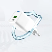 Recci RC107E Type-C PD & USB-A GaN Teknolojili Hızlı Şarj Başlığı 30W - 8