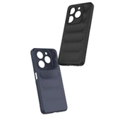 Tecno Spark 20C Kılıf Elde Tutma Kolaylıkla Kaydırmaz Kenar Line Dizayn Optietnik Kapak thumbnail 4