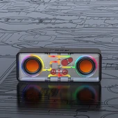 Recci RSK-W38 Space Station Serisi RGB Led Işıklı Bluetooth Hoparlör FM Radio Özellikli - 5