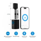 Şımart Akıllı Kapı Kilidi Parmak İzi, Şifre Kombinasyonu, Akıllı Kart, Fiziksel Anahtar ve Mobil Uygulama - 1