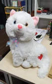 Peluş Sesli Beyaz Miyavlayan Van Kedisi 33 cm Kedi thumbnail 2