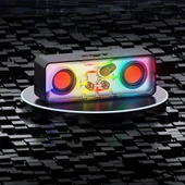 Recci RSK-W38 Space Station Serisi RGB Led Işıklı Bluetooth Hoparlör FM Radio Özellikli - 6