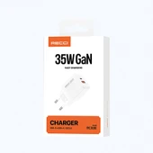 Recci RC83E Type-C PD & USB-A GaN Teknolojili QC3.0 Hızlı Şarj Başlığı 35W - 9
