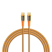 Recci RTC-P19CC Amber Serisi Type-C to Type-C PD 100W Şeffaf Tasarım Şarj ve Data Kablosu 1.5M - 1