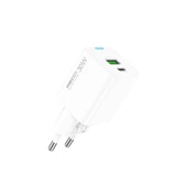 Recci RC107E Type-C PD & USB-A GaN Teknolojili Hızlı Şarj Başlığı 30W - 1