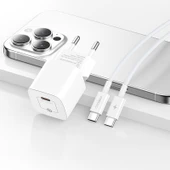 Recci RC77E GaN Teknolojili Hızlı Şarj Başlığı Type-C to Type-C PD 30W Kablolu Şarj Seti - 9