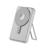 Recci RPB-W23 PD 20W Led Göstergeli Standlı Kablosuz Şarj Özellikli Type-C ve Lightning Kablolu Powerbank 15W 10000mAh - 8