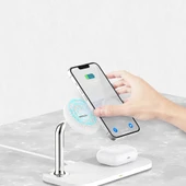 Recci RCW-20 Prestige Serisi 3in1 M-safe 15W Hızlı Şarj Özellikli Magnetik Kablosuz Şarj Standı - 5