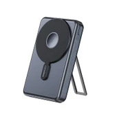 Recci RPB-W23 PD 20W Led Göstergeli Standlı Kablosuz Şarj Özellikli Type-C ve Lightning Kablolu Powerbank 15W 10000mAh - 1