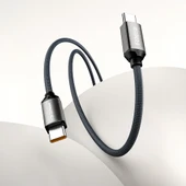 Recci RS35CC Type-C to Type-C PD 65W Örgü Tasarımlı Hızlı Şarj Özellikli Data ve Şarj Kablosu 1M - 3