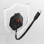 Recci RC103E GaN Teknolojili Hızlı Şarj Başlığı USB-A to Type-C PD 67W Type-C Kablolu Şarj Seti - 10