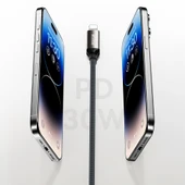 Recci RS35CL Type-C to Lightning PD 30W Örgü Tasarımlı Hızlı Şarj Özellikli Data ve Şarj Kablosu 1M - 5