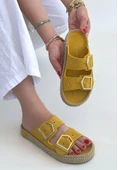Loera Sarı Nubuk Çift Tokalı Terlik thumbnail 7