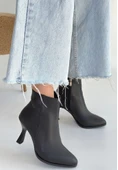Mişha Siyah Cilt Topuklu Bot thumbnail 3