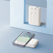 Recci RPB-W10 Polaris Serisi Çift Kablolu LED Dijital Göstergeli Wireless Powerbank 15W 10000mAh - 8